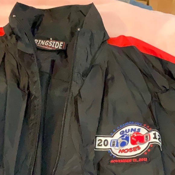 RINGSIDE BOXING Windbreaker Black Jacket Sz S GUNS N HOSES 2012 Z45 - Picture 2 of 6